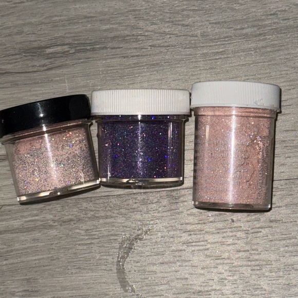 n/a Other - Set of Glitter  Embossing Powder Jars in Pink and Purple